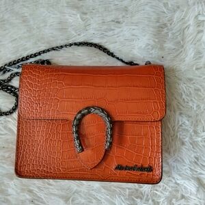 New Marina Galanti Italy burnt ORANGE purse bag